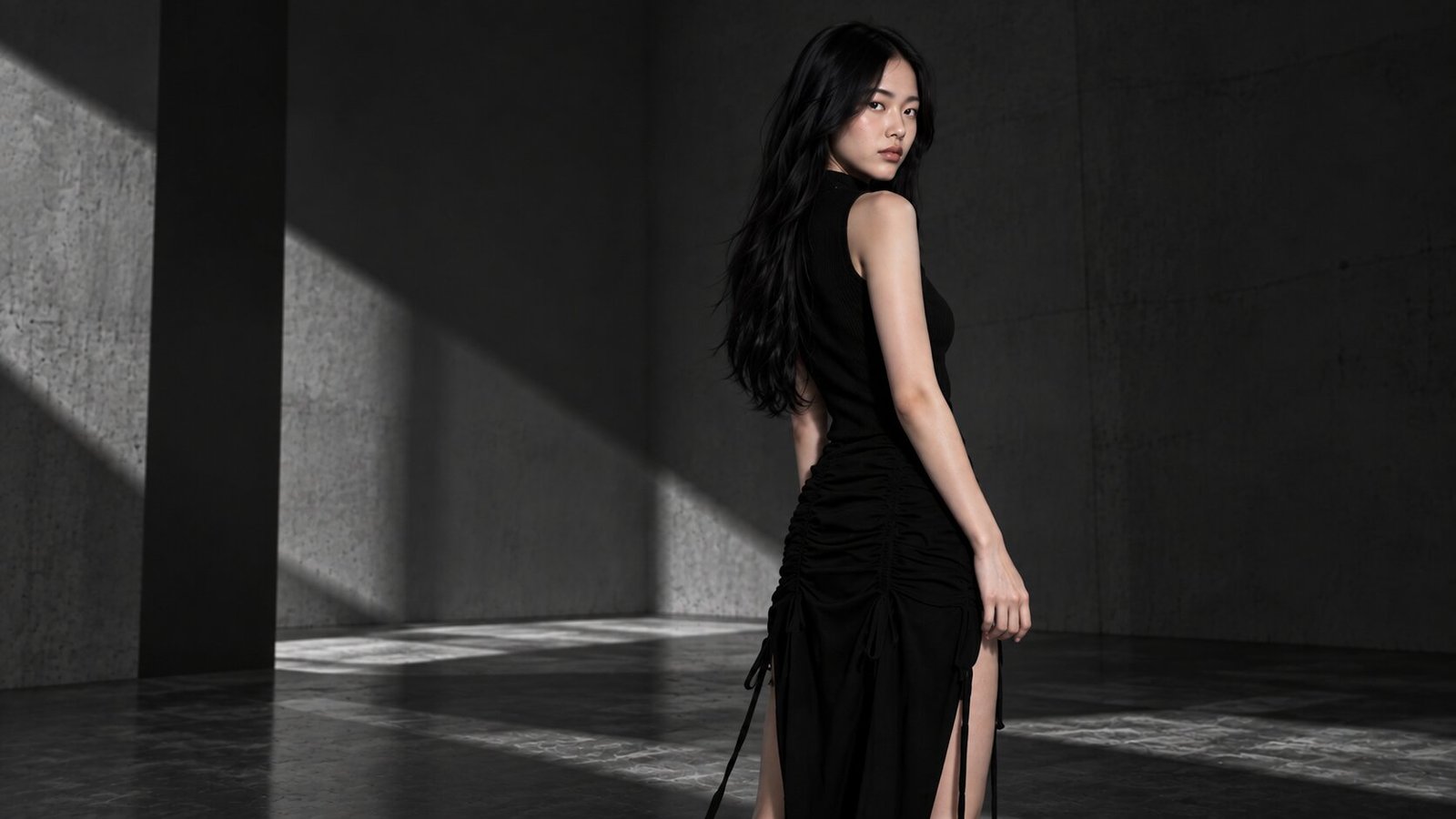 OBSIDIAN RUCHED MAXI4